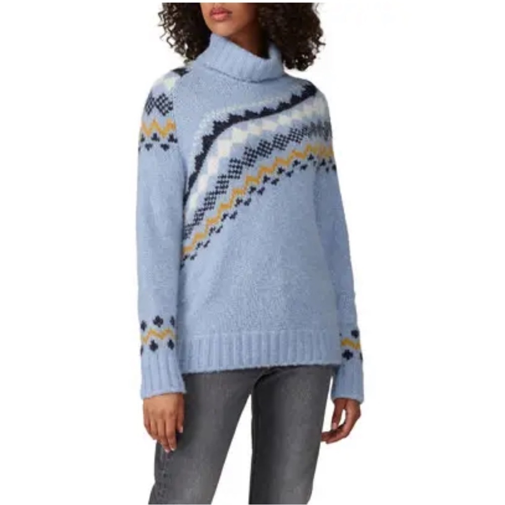 Derek Lam 10 Crosby Diagonal Fair Isle Turtleneck